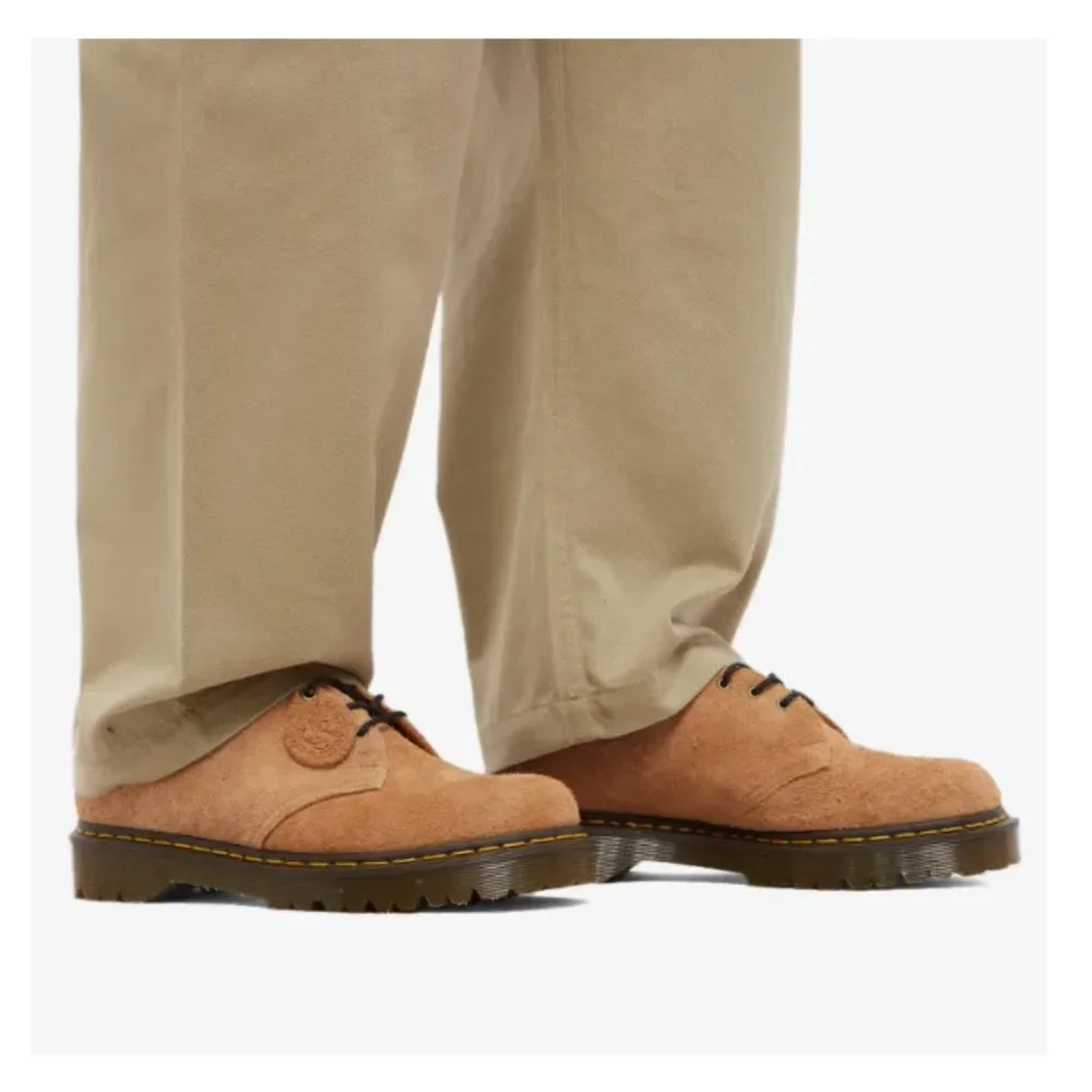 Made in ENGLAND DR. MARTENS 1461 BEX OXFORD IN Sandy Tan Tufted Suede MSRP$275